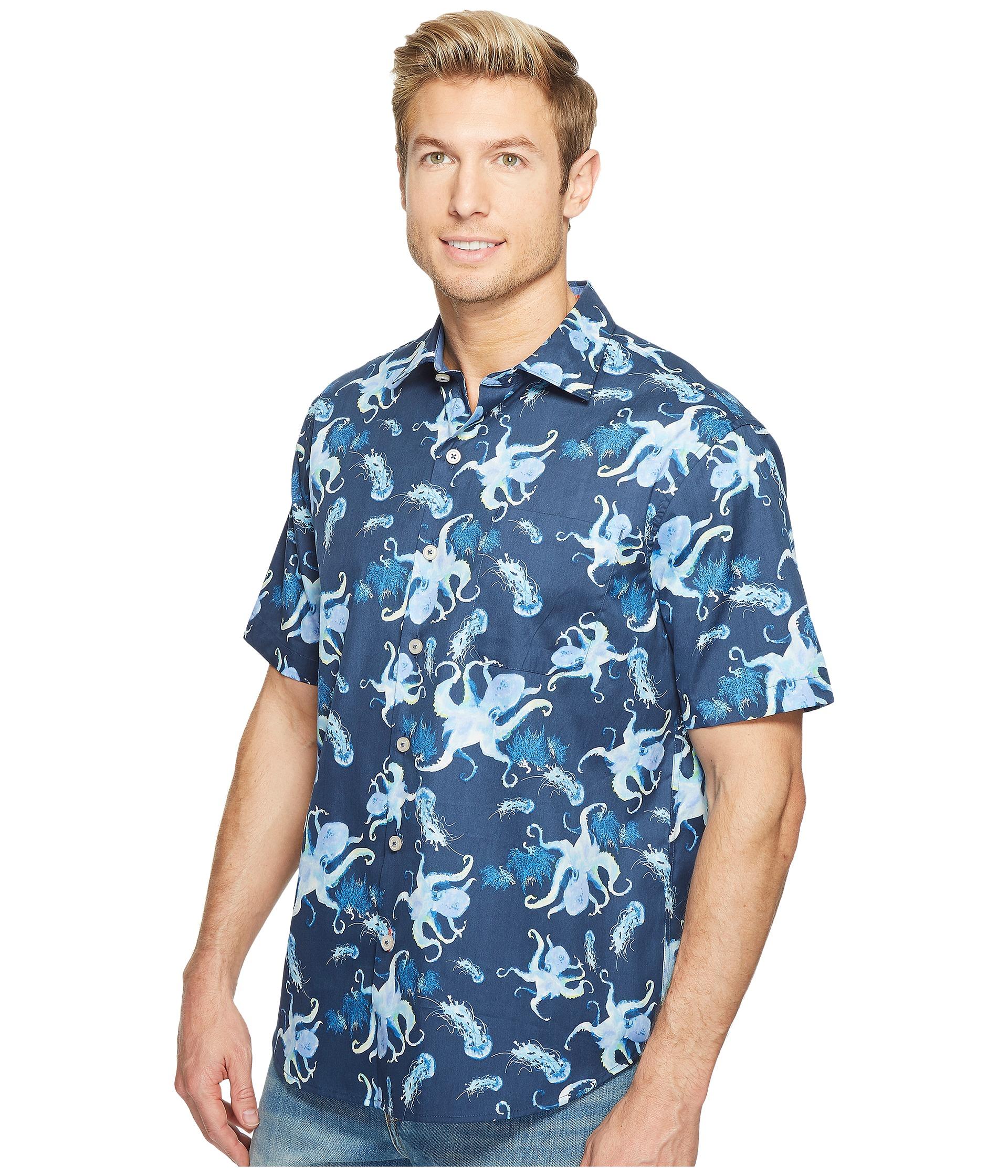 Tommy Bahama Silk Cracken Up Camp Shirt in Blue for Men Lyst